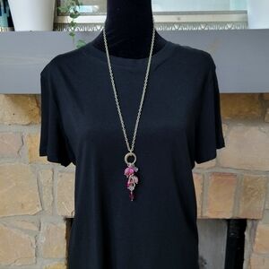 ⭐ 2/$10 or 3/$12 Lia Sophia Berrytini Necklace w/ Pink Crystal Beads
